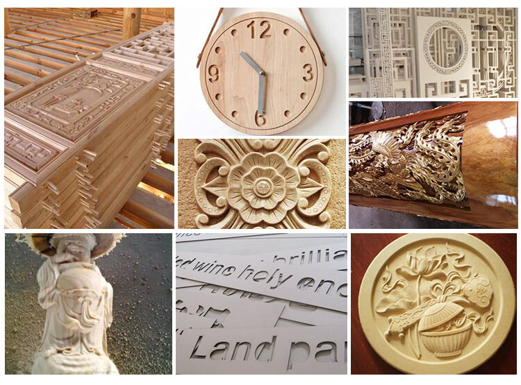 Wood carving machine with rotating shaft