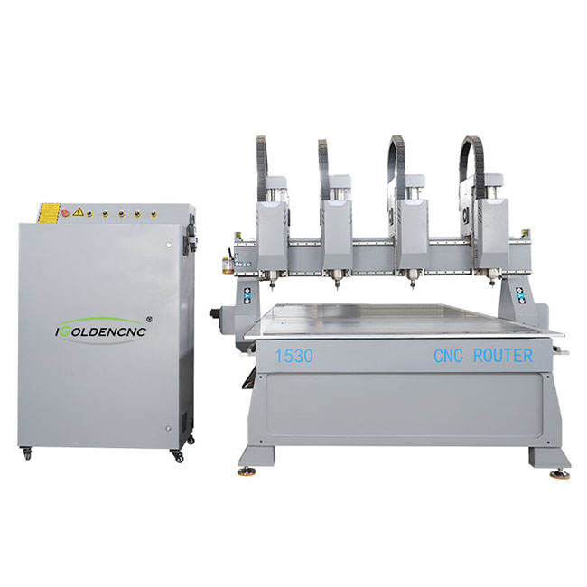 Four Head Woodworking CNC Router