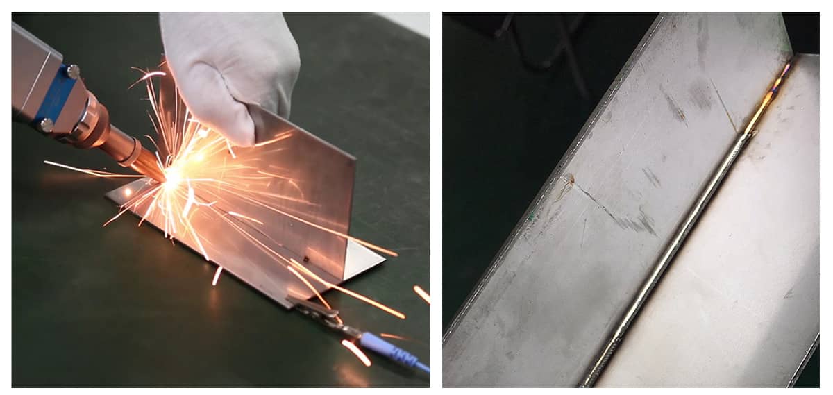 Hand-held welding laser head