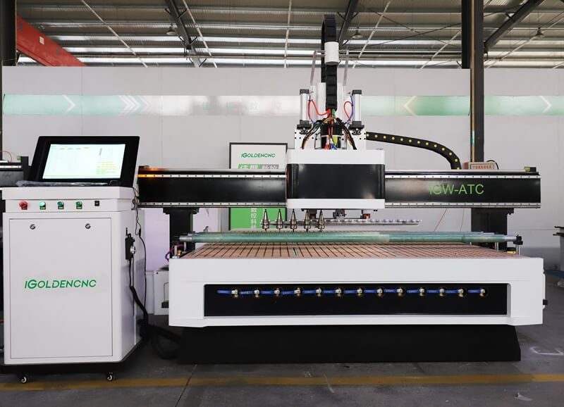 atc cnc router with oscillating knife