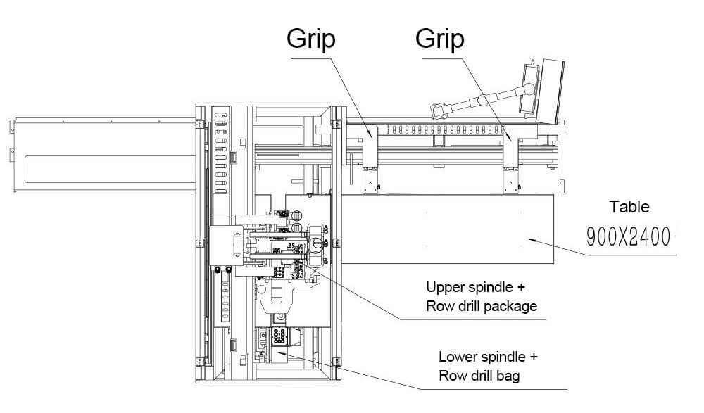 Six sides cnc drilling machine