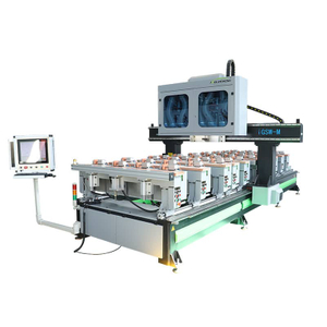 Double Table CNC Solid Wood Slot Milling Machine