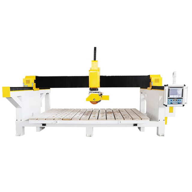 Quartz, Granite, Marble 5 Axis CNC Cutting Bridge Saw