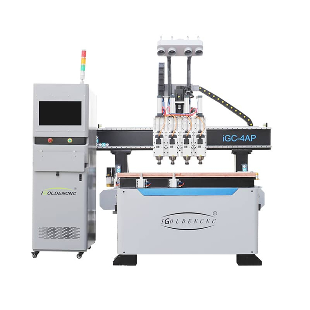 Double Platform MDF And Plywood Board Cutting CNC Router Machine 